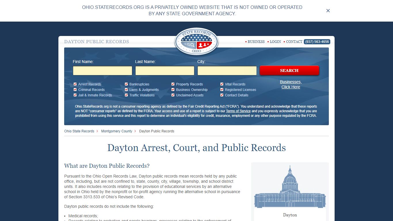 Dayton Arrest and Public Records | Ohio.StateRecords.org